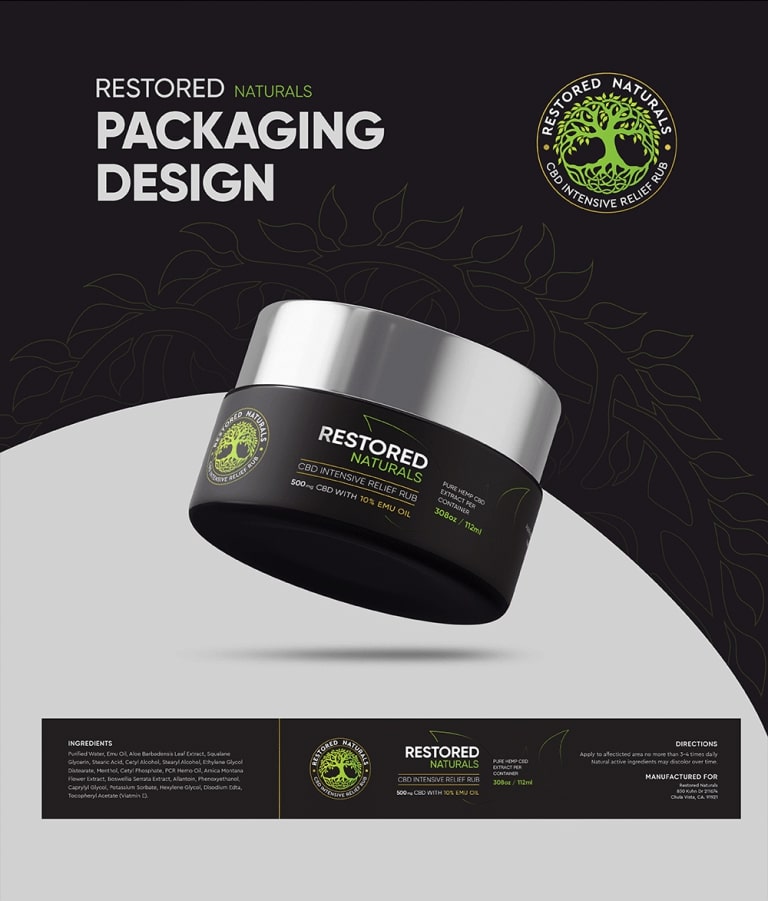 Restored Naturals Packaging Design