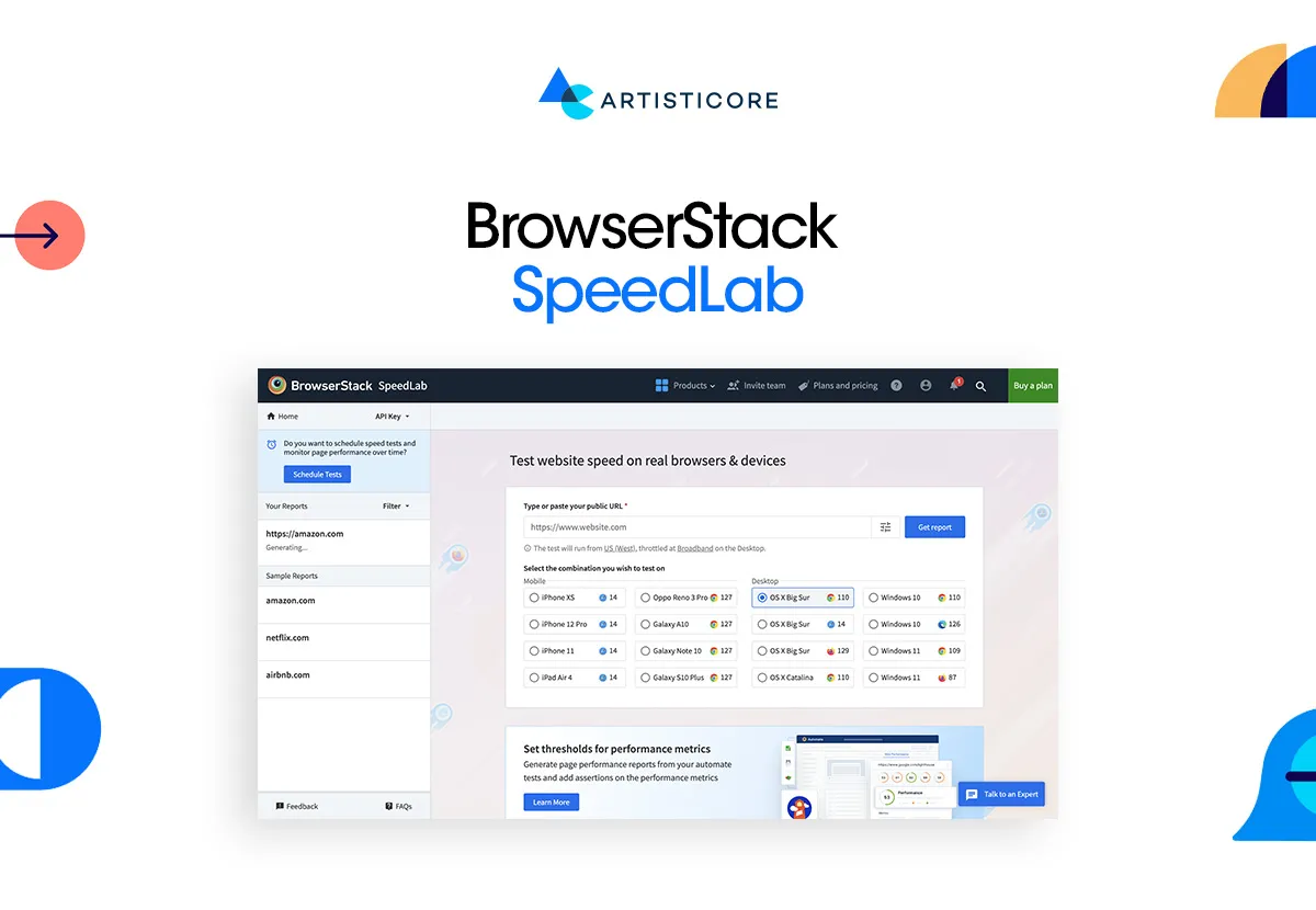 BrowserStack SpeedLab