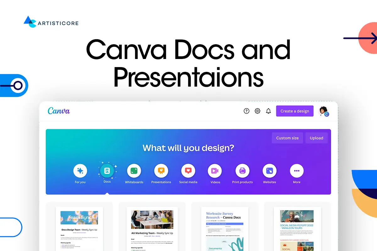 Canva Docs and Presentations