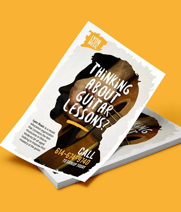 Guitar Lessons Promotional Flyer Design