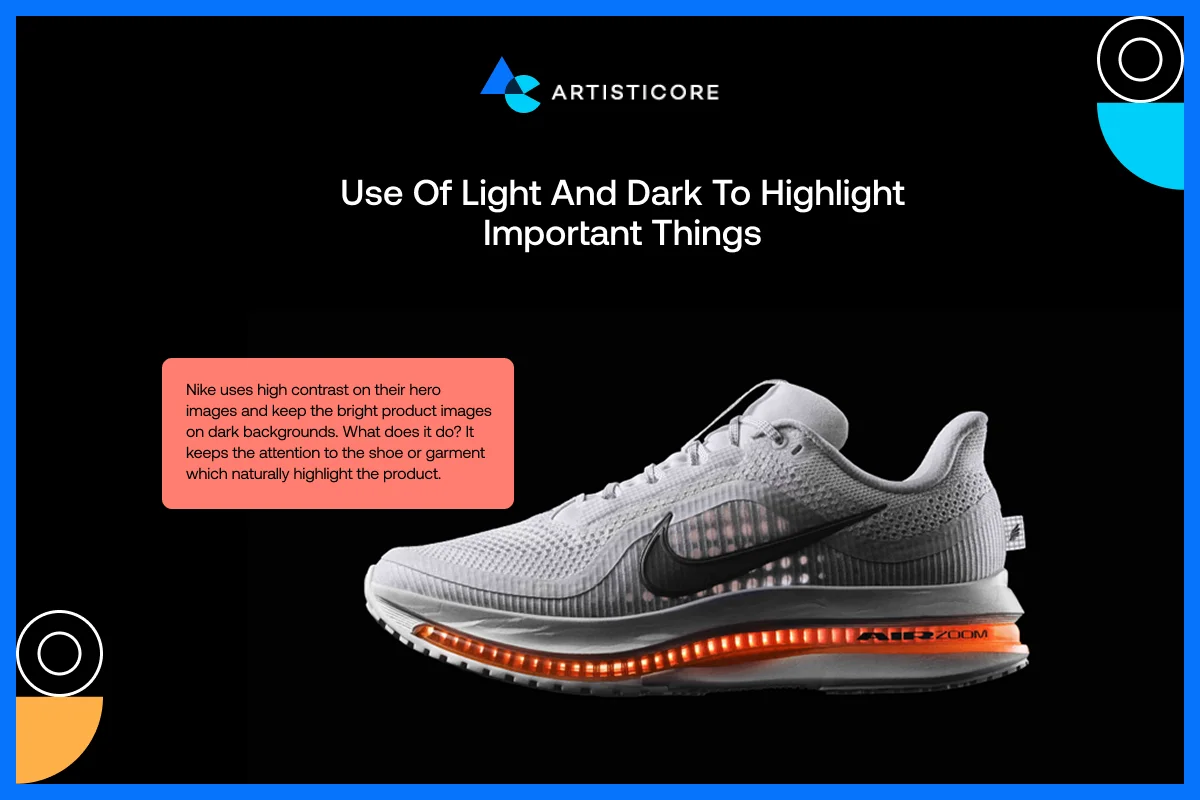 Use of Light and Dark to Highlight Important Things